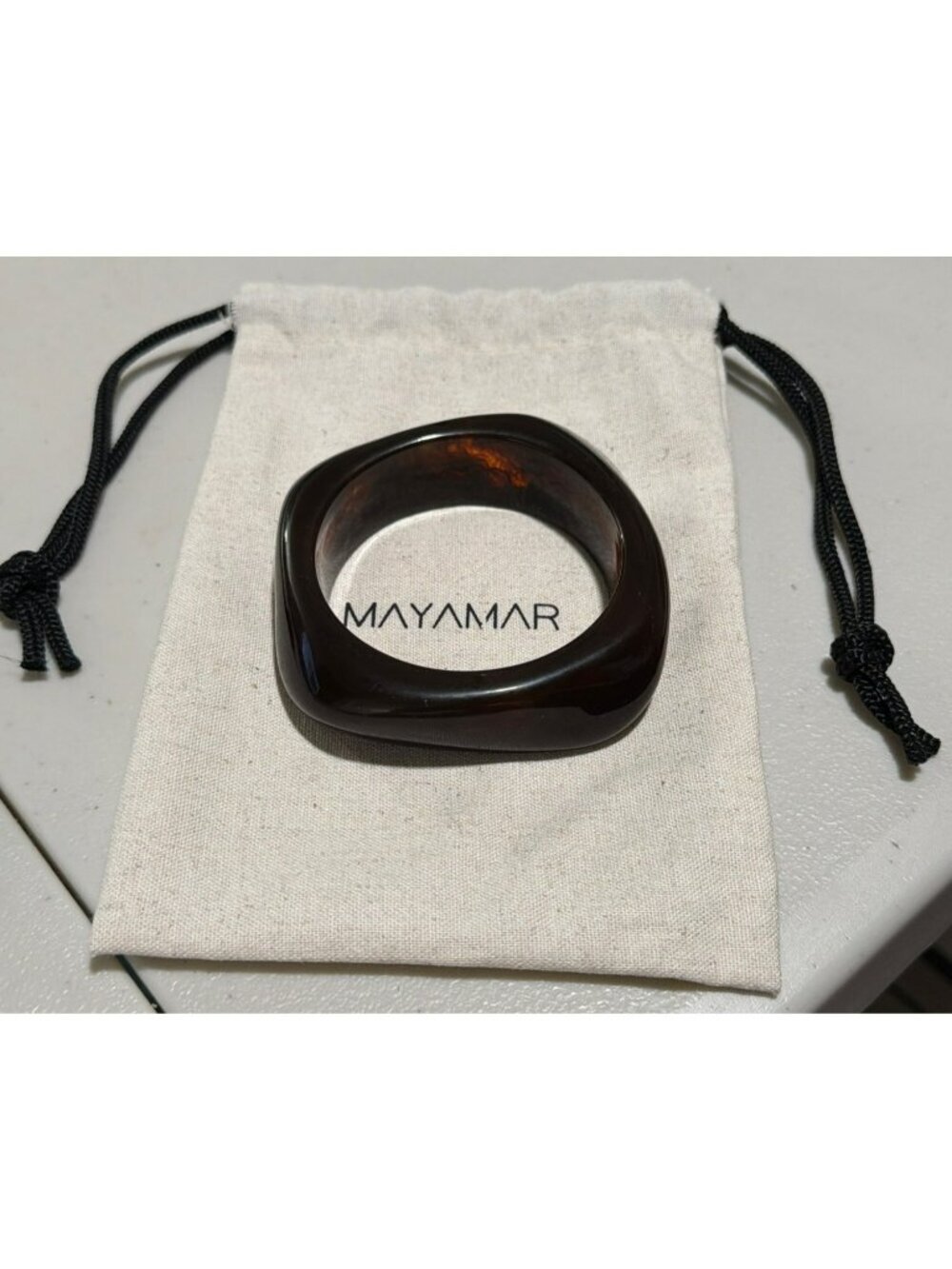 Mayamar Tortoise Resin Bangle Bracelet New